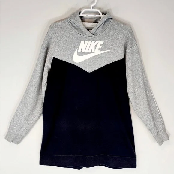 Nike Hooded Sweatshirt Dress Sz. Medium - Picture 2 of 8
